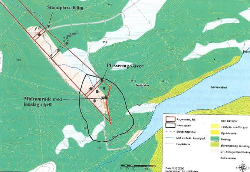 Bilde 1.2. Gurulia, sett fra standplass 300 m. Foto Asplan Viak /1/ Bue-Nebb ble nedlagt i 1975 og er en 700 meter bane med hovedstandplass på 300 meter.