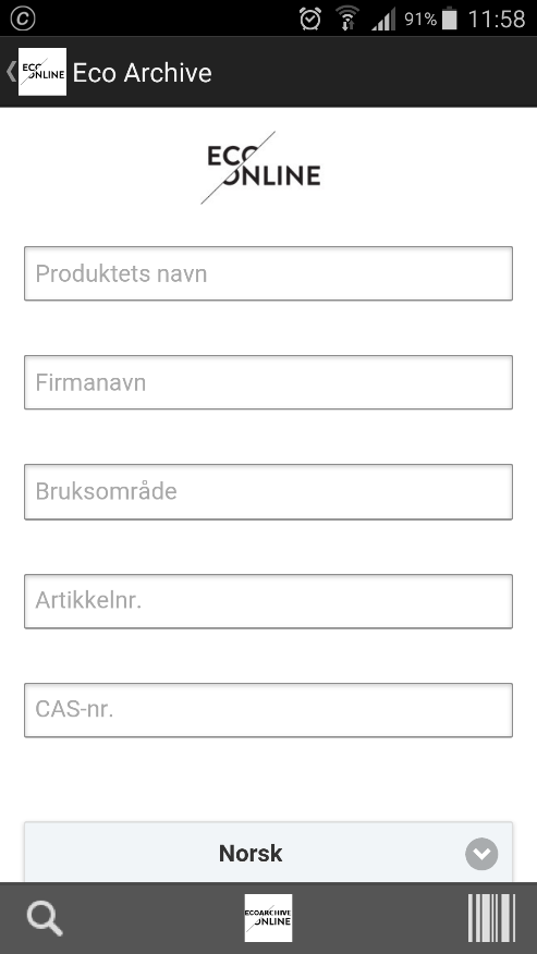 Informasjon om ECOonline ECOonline på HMS-portalen Direkte hos ECOonline HMS-seksjonen