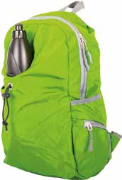 VESLEPIGGEN 8952 NEW Smart og sammenleggbar backpack i 4 spreke farger. Stort hovedrom og mange praktiske sidelommer med glidelås.