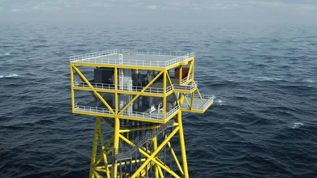 Subsea on a Stick Unmanned Wellhead platform Fast track Cost competitive with fast track subsea