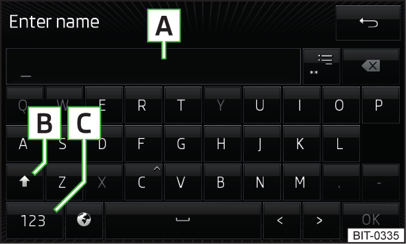 Alfanumerisk tastatur Det alfanumeriske tastaturet brukes til å angi tegn.