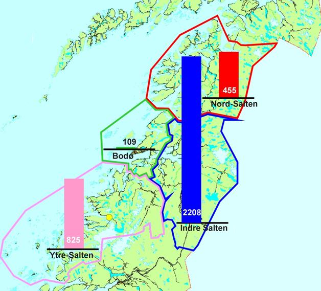 Maksimalt effektuttak i utredningsområdet Maksimaleffekten i regionalnettet har variert mye fra år til år. Den høyeste effekten som er målt i 10 års perioden frem til 2010 er 514 MW i 2010.