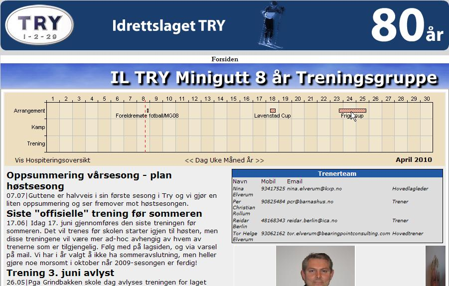 Lagsiden MG8 treningsgruppe og klasselag - Vår viktigste