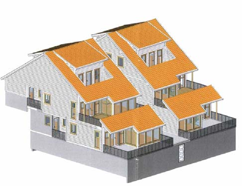 BYA på 30%. Bygningen for konsentrert småhusbebyggelse har en samlet maksimal BYA på inntil 20%. I tillegg kommer areal for garasje på inntil 50 m 2 og trafikkareal på egen grunn.