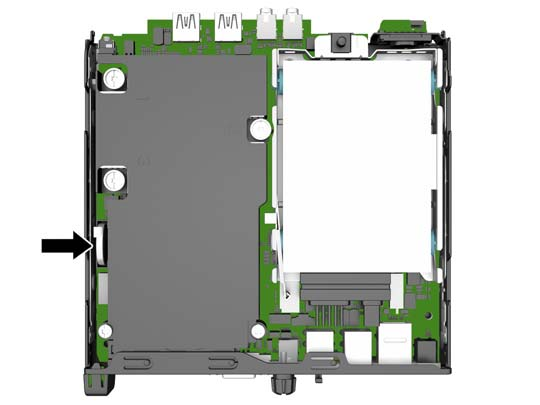 6. Finn frem til batteriet og batteriholderen på systemkortet. 7.