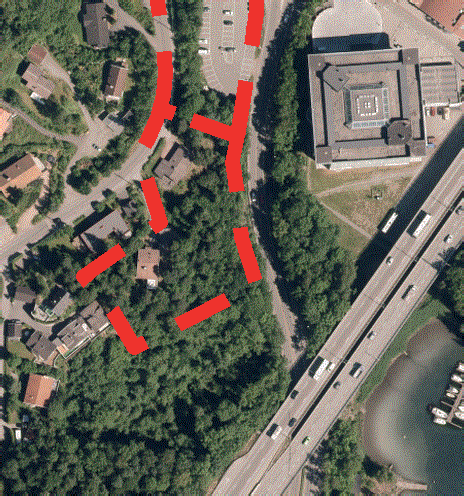 6. KONVALLVEIEN/JONG Området ligger i tilknytning til Sandvika sentrum. Området ligger utenfor KDP for Sandvika. Området ligger på platået over Sandvika sentrum. Det har god utsikt utover fjorden.