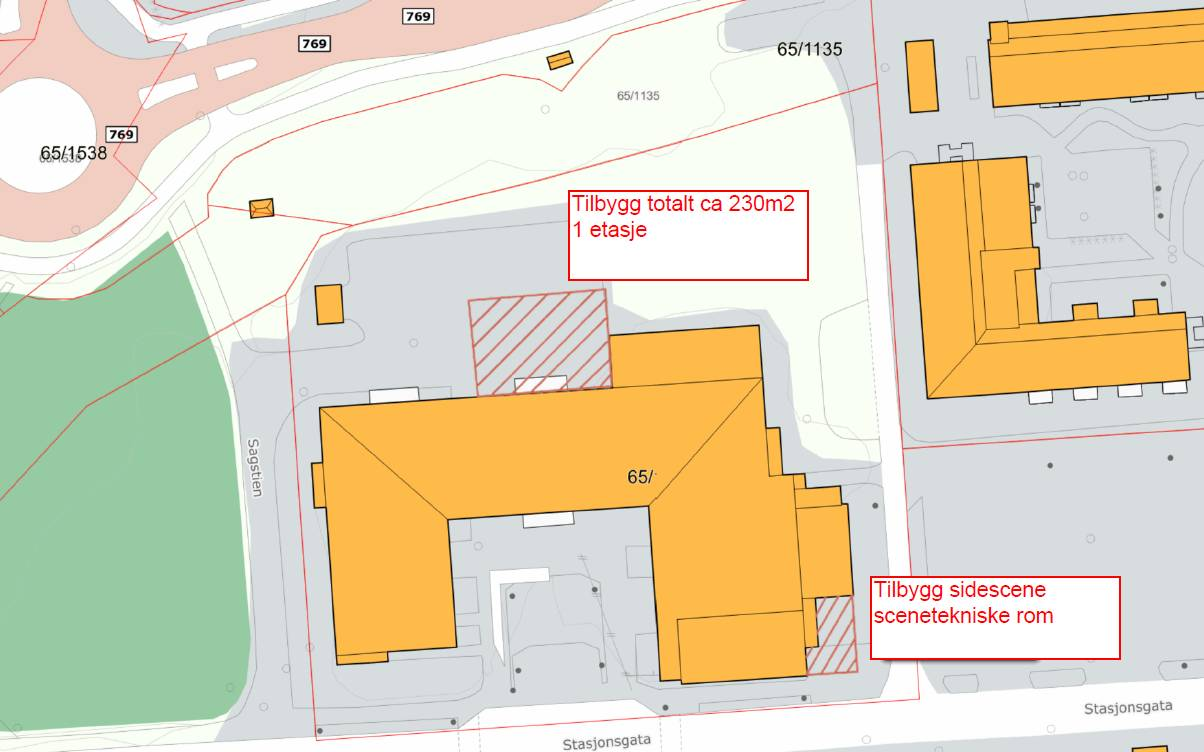 Oppdragsnr.: 5162004 Dokumentnr.: PL-01 Versjon: C02 "Eiendomsstrategi" for Namsos kommune Alternativ B Areal kan frigjøres i Kulturhuset.