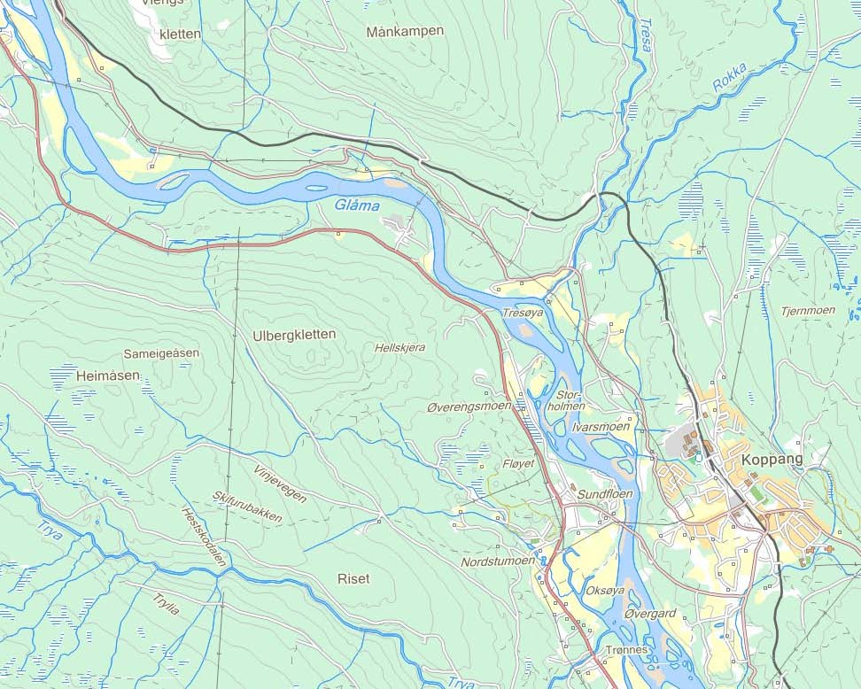 1 Innledning Tiltakshaver, K.F. Stor-Elvdal kommuneskoger, ønsker å regulere et grusuttak sør for elva Tresa. Området ligger inne i gjeldende kommuneplan som område for massetak.