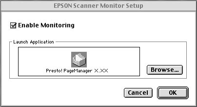 Nor 610 ch5 12/10/99 2:21 pm Page 5-9 Dersom du vil slœ av Scanner Monitor, fjerner du avmerkingen for Enable