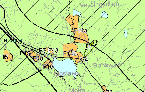 4 Utsnitt fra arealplanen - plankartet: I henhold til gjeldende arealplan er det derfor utarbeidet et planforslag for fritidsbebyggelse på eiendommen 172/10.