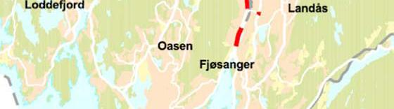 Ú ËÚ Veistrekninger hvor grenseverdier for nasjonale mål for PM 10 overskrides i 2010, basert på