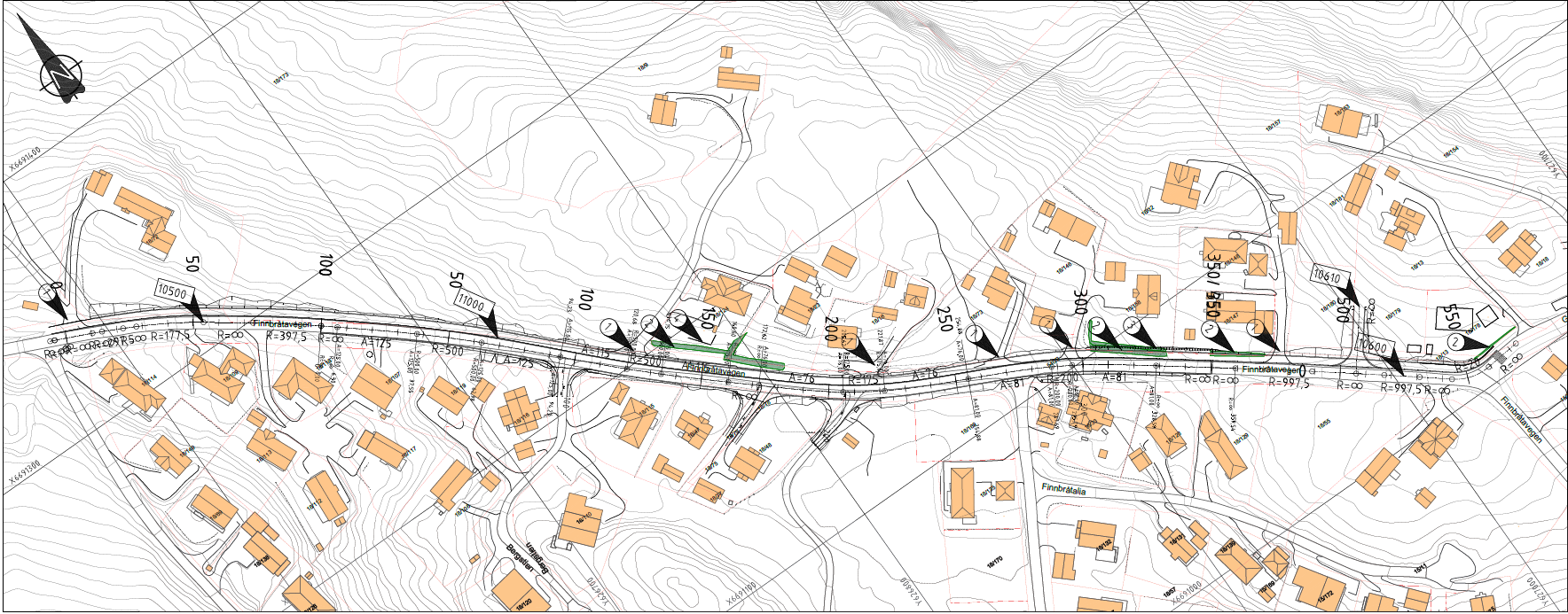 EIDSVOLL KOMMUNE FORTAU LANGS FINNBRÅTAVEGEN - PLANBESKRIVELSE SIDE 11 8. BESKRIVELSE AV TILTAKET Eidsvoll kommune ønsker å anlegge fortau langs Finnbråtavegen som illustrert på tegningen nedenfor.