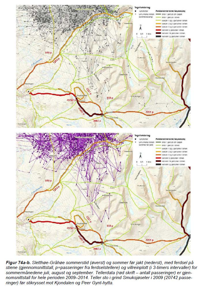 4.2.4 Operasjonell planlegging i fokusområder (side149-150 og 154 i sluttrapport villrein og ferdsel i Rondane) I det etterfølgende skal vi kort beskrive de ulike fokusområdene i Dovre og Rondane og