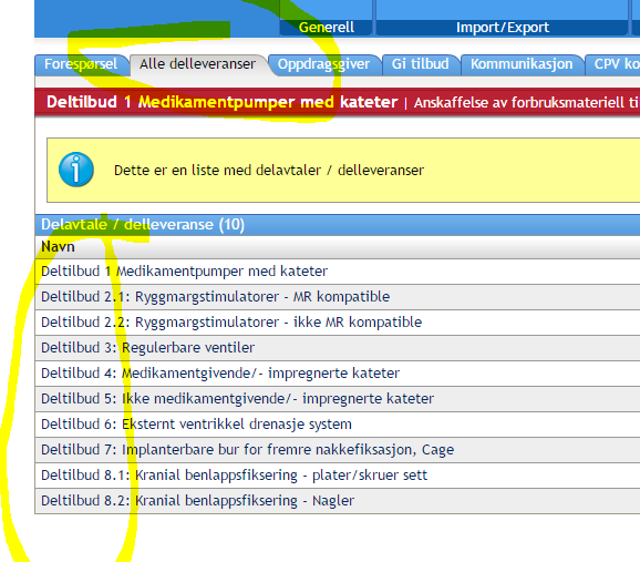 Deltilbud/delleveranser 10