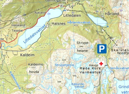 Figur 12-3. Mye brukt utfartsparkering ved Skarstølen (etnefjellet.no).