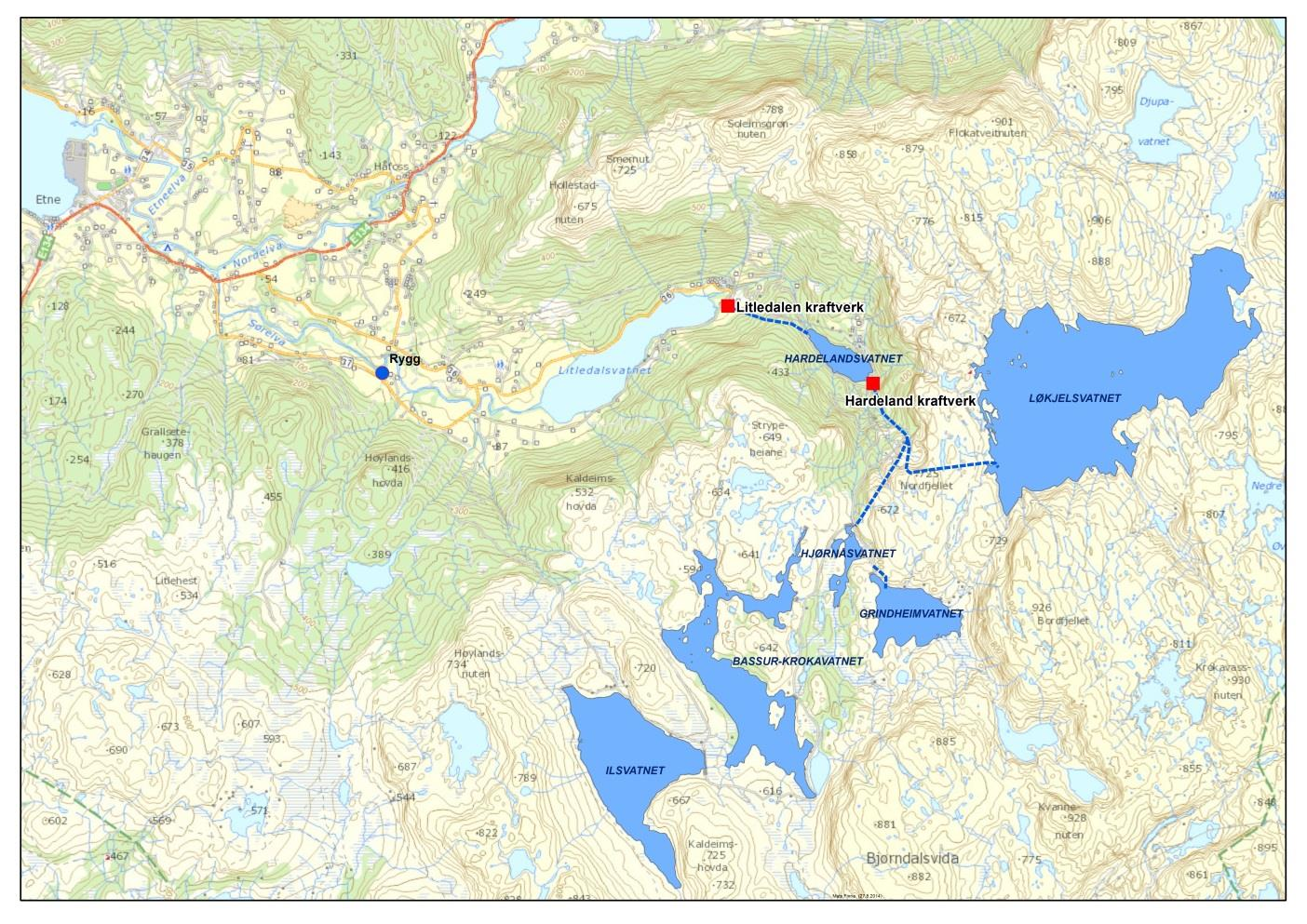 3 Kort om tekniske planer Kraftverkene i Litledalen består av Litledalen kraftverk fra 1920 og Hardeland kraftverk fra 1950/1958.