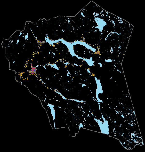 67 % av befolkninga bor i tettstedet Røros som er kommunens administrasjonssenter. Kommunen deltar (sammen med Holtålen) i Fjellregionen med kommuner i Hedmark.