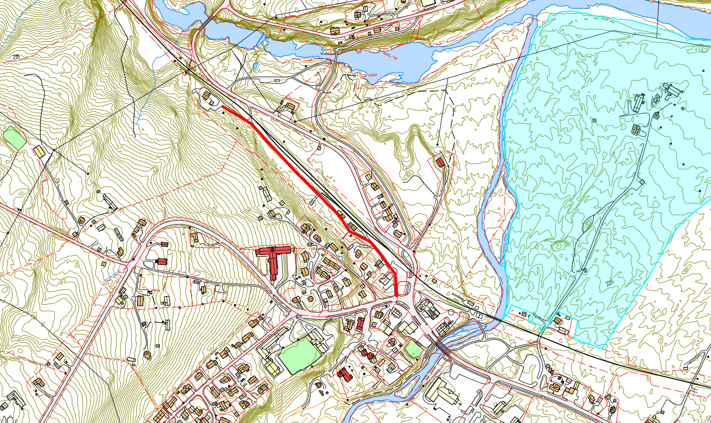 STASJONSVEGEN Fra Veggli sentrum til vokterbolig nord på