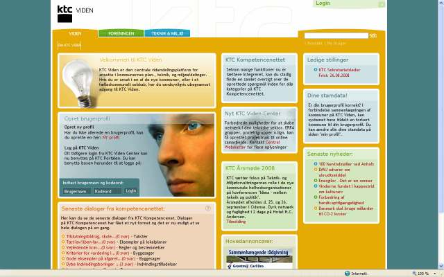 5.2 KTC Viden er tett integrert Viden er tettere integrert med resten av virksomheten enn tidligere, og forsiden presenteres slik: