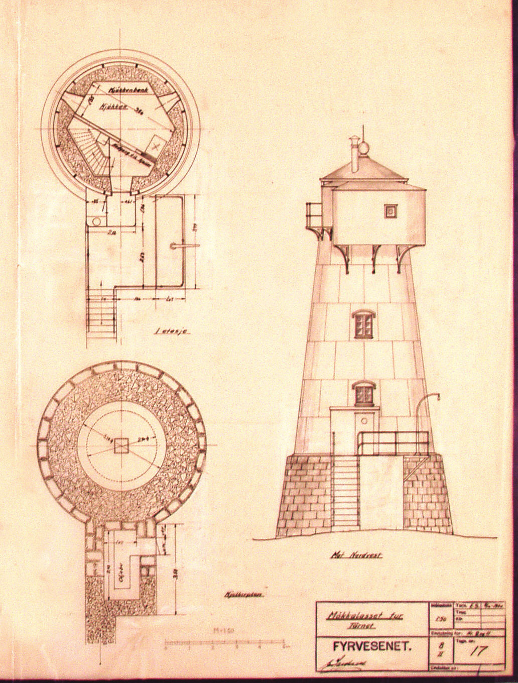 Oppmålingstegninger fra ca. 1940.