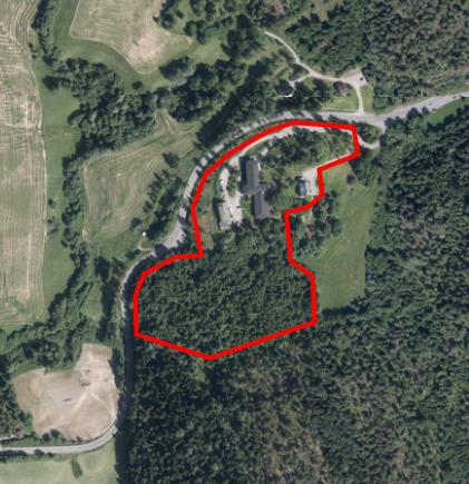 59 YTRE ENEBAKK Kopås/Kopaas og Engen (del av gnr/bnr 103/3 og 103/14) Gjeldende formål: Landbruk, natur og friluftsliv Gjeldende forhold: Skog, sykehjem Foreslått formål: Offentlig formål