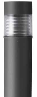 newton round BOLLARD led stolpelykt OD-7192 Stolpelykt i støpt aluminium. LED 13W 350mA 1120lm eller E27 (TC-DSE 11W) kompaktlysrør. Fargetemperatur: Varm hvit.