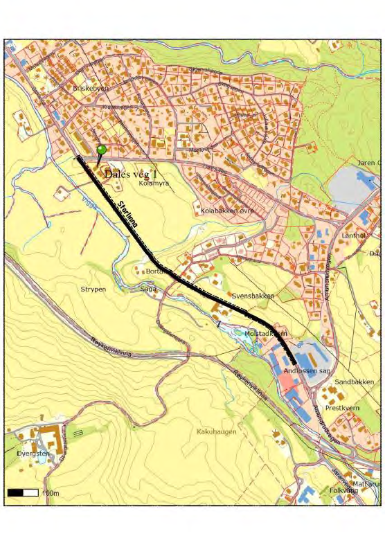 Reguleringsplan detaljregulering, gang- og sykkelveg langs Storlinna, Andfossen- Dales veg, Gran kommune 12.08.2013 PLANBESKRIVELSE 1.