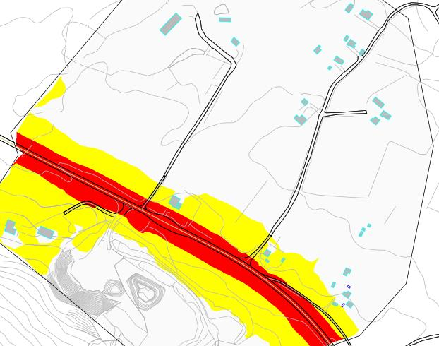 Hvit sone er i henhold til støyregelverket T-1442 å betegne som «ikke støyutsatt» og utgår i den