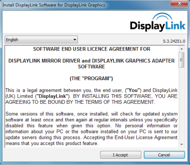 3. Betjene skjermen 3. Betjene skjermen 3.1 Introduksjon Skjermen lar deg dele skjermbildet mellom din bærbare datamaskin og skjermen ved å simpelthen koble USB-kabelen til din bærbare datamaskin. 3.2 DisplayLink Graphics Programvare Installering For å bruke skjermen som sekundærskjerm må DisplayLink Graphic-programvaren være installert på Windows-operativsystemet.