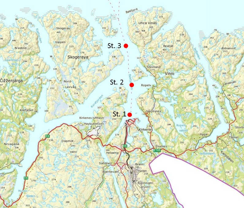 2 Materiale og metode Zooplankton ble samlet inn på tre stasjoner i Bøkfjorden gjennom tre ulike perioder (Figur 3).