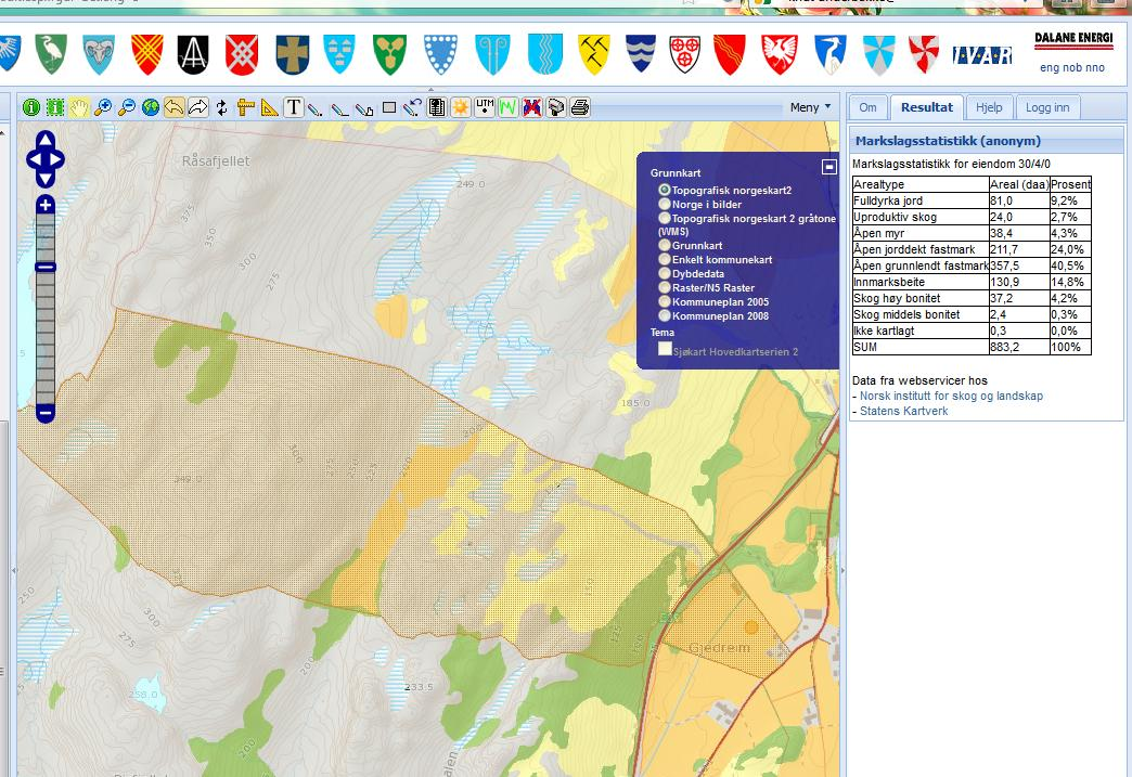 Markslagskart: AR5 Oppdaterte kart over arealressurser er eit viktig planleggings- og avgjerdssgrunnlag.