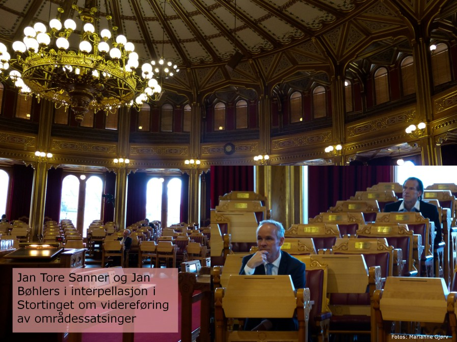 18. mars spurte stortingsrepresentant Jan Bøhler i en interpellasjon i Stortinget, om hvordan regjeringen vil gå videre med områdesatsingene i Oslo, Bergen, Trondheim og Drammen.