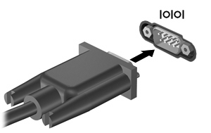 Bruke en seriell enhet (kun på enkelte modeller) Enkelte datamaskinmodeller har en seriell port for tilkobling av tilleggsenheter som serielt modem, mus eller skriver.