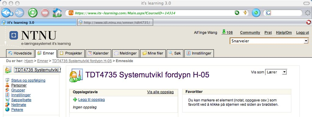 TDT48 Utvikling av mobile applikasjoner, 3,75stp, Alf Inge Wang! Mål: Lære konsepter, modeller og teknologi for å utvikle systemer som tar hensyn til fysisk mobilitet.