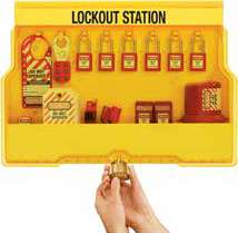 Lockout stasjoner Deluxe Lockout stasjon med deksel Samme lockoutstasjon