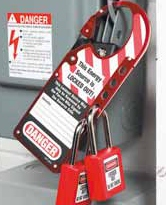 LockOut TagOut Hengelås Låsbart nøkkelskap Låst kuleventil + Varselskilt Låsebøyleskilt Multilås for ulike ventiler Full kontroll og færre ulykker ved service og reparasjoner