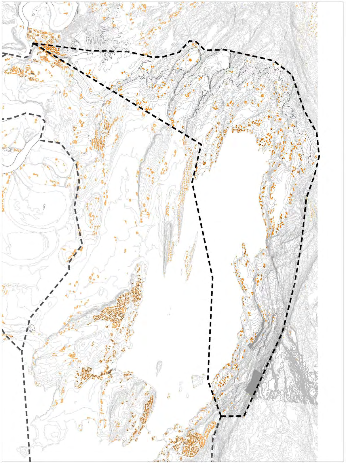 Landskapsbilde Figur 3-15 Spredt bebyggelsesmønster i analyseområdet