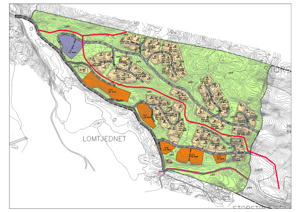 Nye atkomstveger: Tiltakshaver søker å omregulere to etablerte vendehammere til nye atkomstveger øst i planområdet.