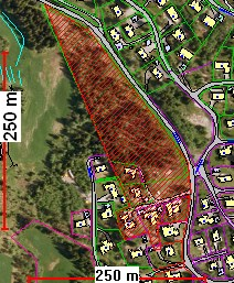 Nedenfor vises planområdets nåværende status i kommuneplanen (2005-2016) og et oversiktsbilde på ortofoto.