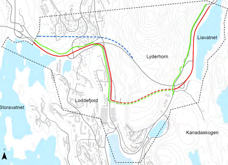 Sammendrag Strekningen mellom Storavatnet og Liavatnet er en del av Sotrasambandet Kommunedelplanen for rv.