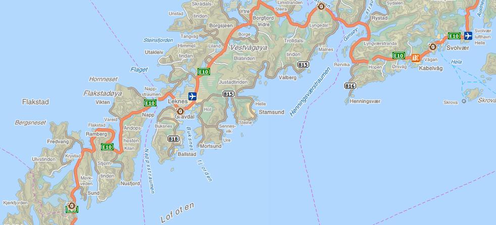 Napp havn 1 LOKALISERING OG BESKRIVELSE AV KRAV 1.1 Lokalisering Napp havn ligger i Flakstad kommune i Lofoten, Nordland fylke. Nærmeste flyplass som er Leknes lufthamn, ligger ca. 13 km øst for Napp.