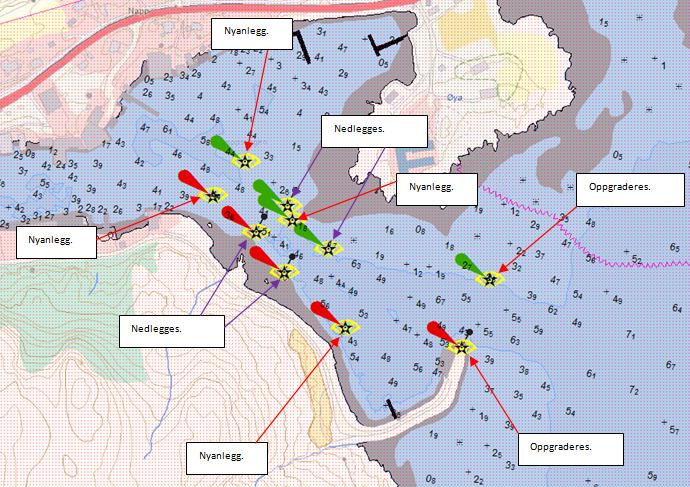 Napp havn 4.6 Merkeplan Merkeplan er utarbeidet av Kystverket.