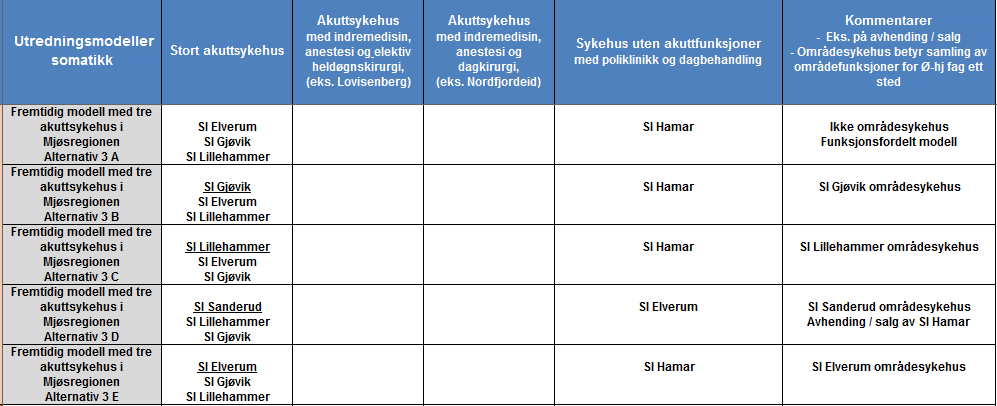 Innspillsdokument: Fremtidig