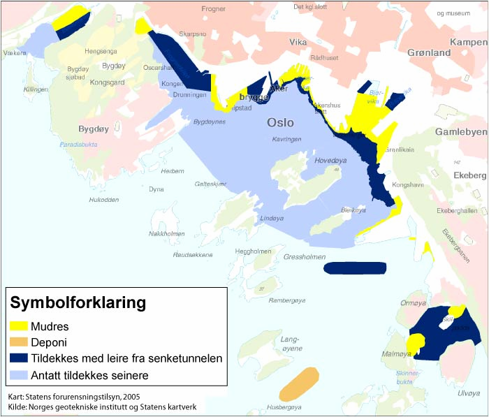 2.2 Tiltak Tiltaksplanen baserer seg særlig på to forskjellige tiltak: mudring dvs fjerning av forurenset sjøbunn, og tildekking isolering av forurenset sjøbunn.