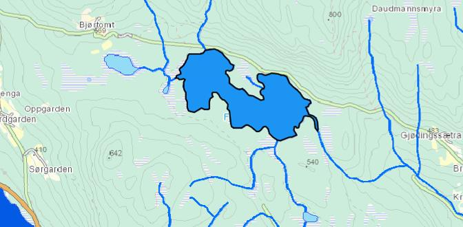 VF: Fjellsjøen Gjelder kun innsjøen Fjellsjøen. Type: Innsjøvannforekomst Vanntype: Små-middels, kalkfattig, humøs ID/Nr. 002-