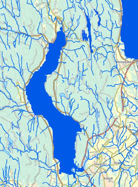 VF: Hurdalssjøen Gjelder kun innsjøen Hurdalssjøen. Bildet er tatt fra nordvestsiden av sjøen. Type: Innsjøvannforekomst Vanntype: Stor, kalkfattig, humøs. ID/Nr. 002-