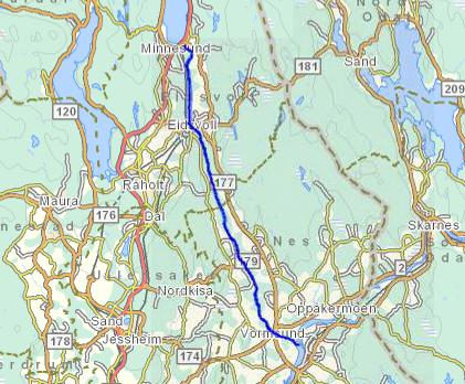 VF: Vorma Gjelder hele Vorma (hovedløpet) fra Minnesund til samløpet med Glomma, markert med mørkeblå linje. Bildet av Vorma er fra Vormsund, med utsyn sørover. Type: Elvevannsforekomst Vanntype: 7.