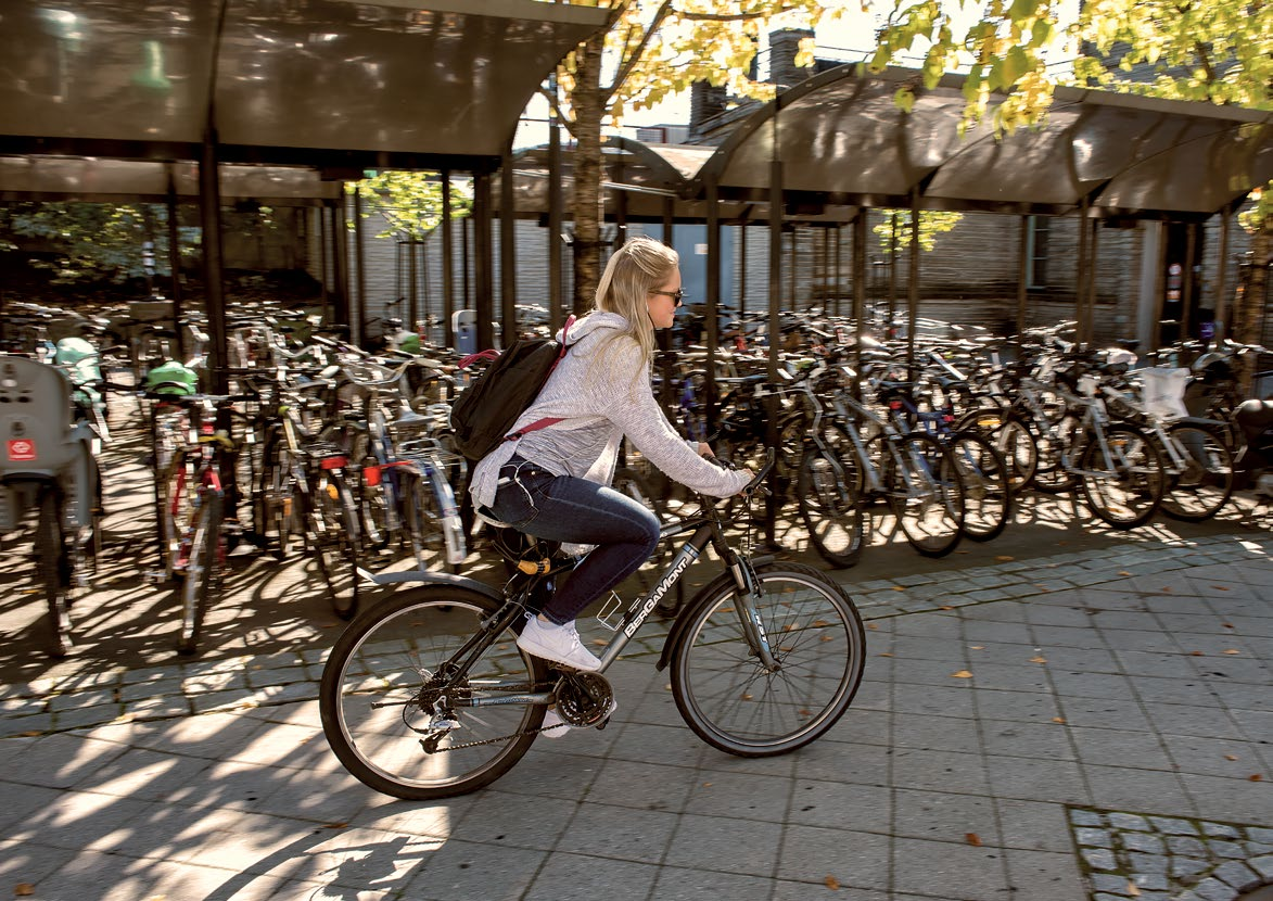 Sykkelbyen Det er lettvint å komme seg frem på sykkel i