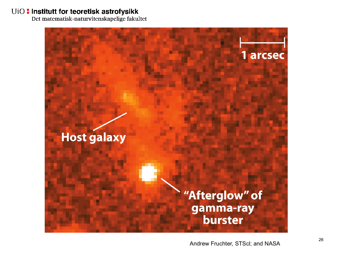 Man ville nok gjerne tro at gammaglimtene kom fra kilder langt unna, altså i kosmiske avstander. Hvis de ble dannet nær oss.