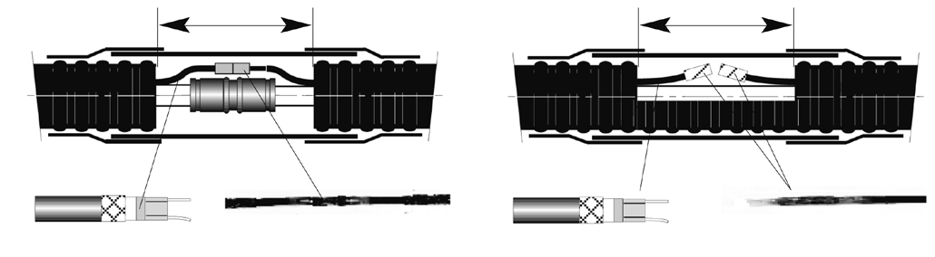 Fyll hullet med medfølgende isolasjonsmateriale: fyll lim S1113 under og over temperaturføleren (se figur B), forsegl deretter med pakningssett. ca. 10 cm Temperaturfølerkabel ca.